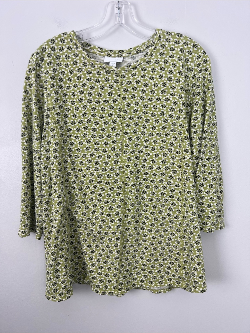 J. Jill Pima Cotton Floral Print 3/4 Sleeve Top
